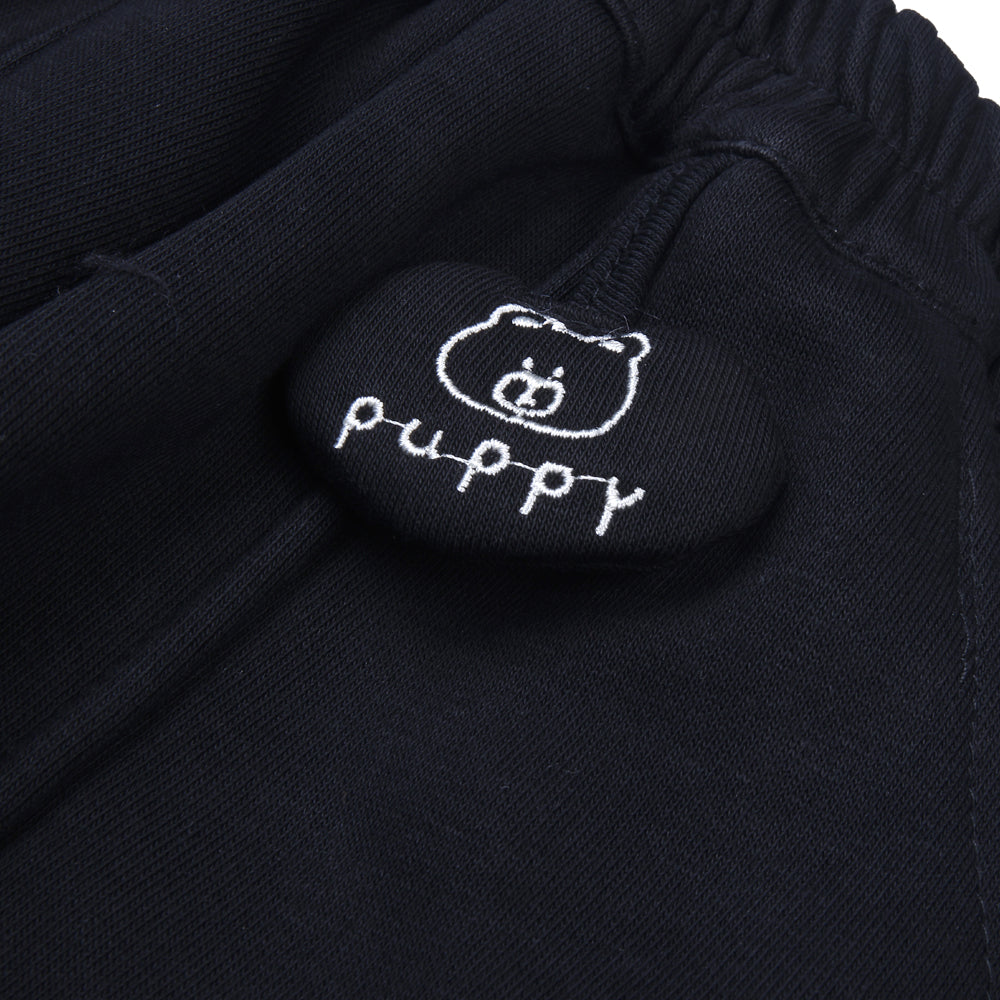 Black ⁠Fleece Joggers – Puppy Patch