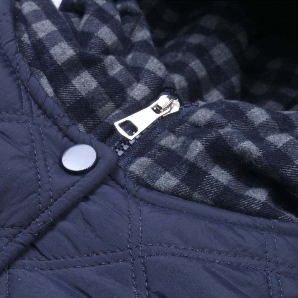 Navy blue quilted jacket