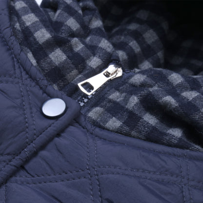 Navy blue quilted jacket