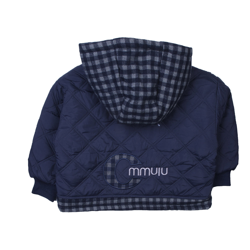 Navy blue quilted jacket