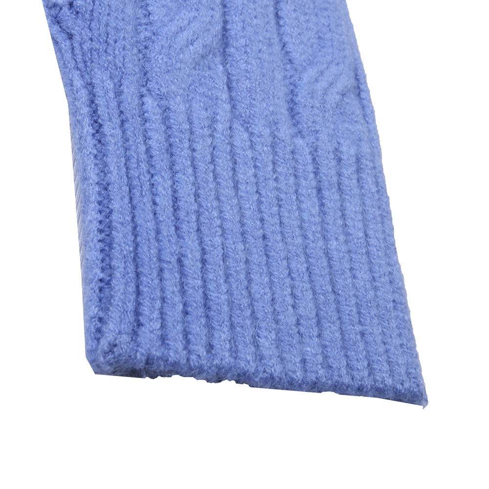 Sky Blue Cable Knit Sweater