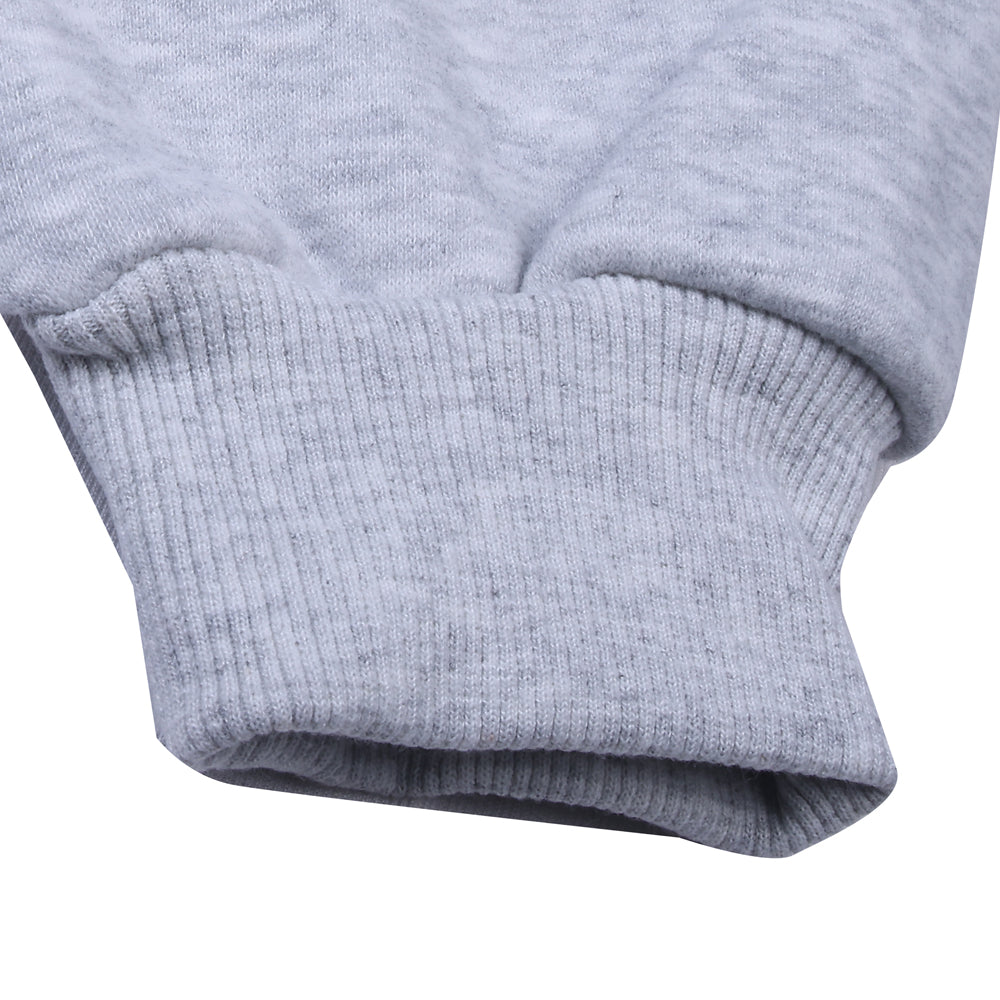 Grey collared T-shirt with navy accents
