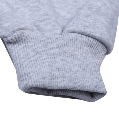 Grey collared T-shirt with navy accents