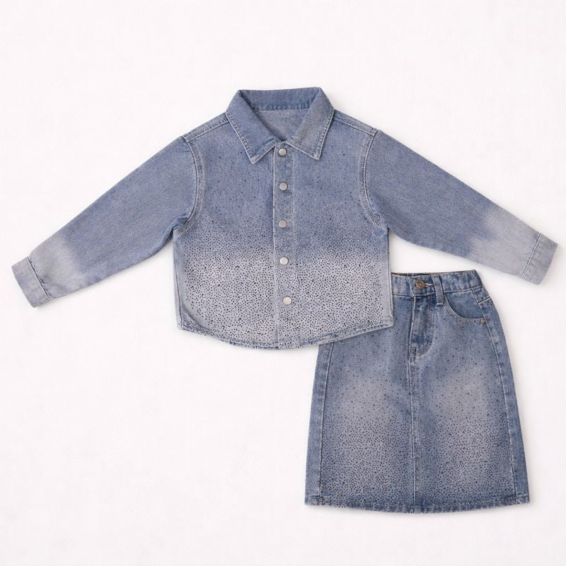 Frost Shimmer Denim Set
