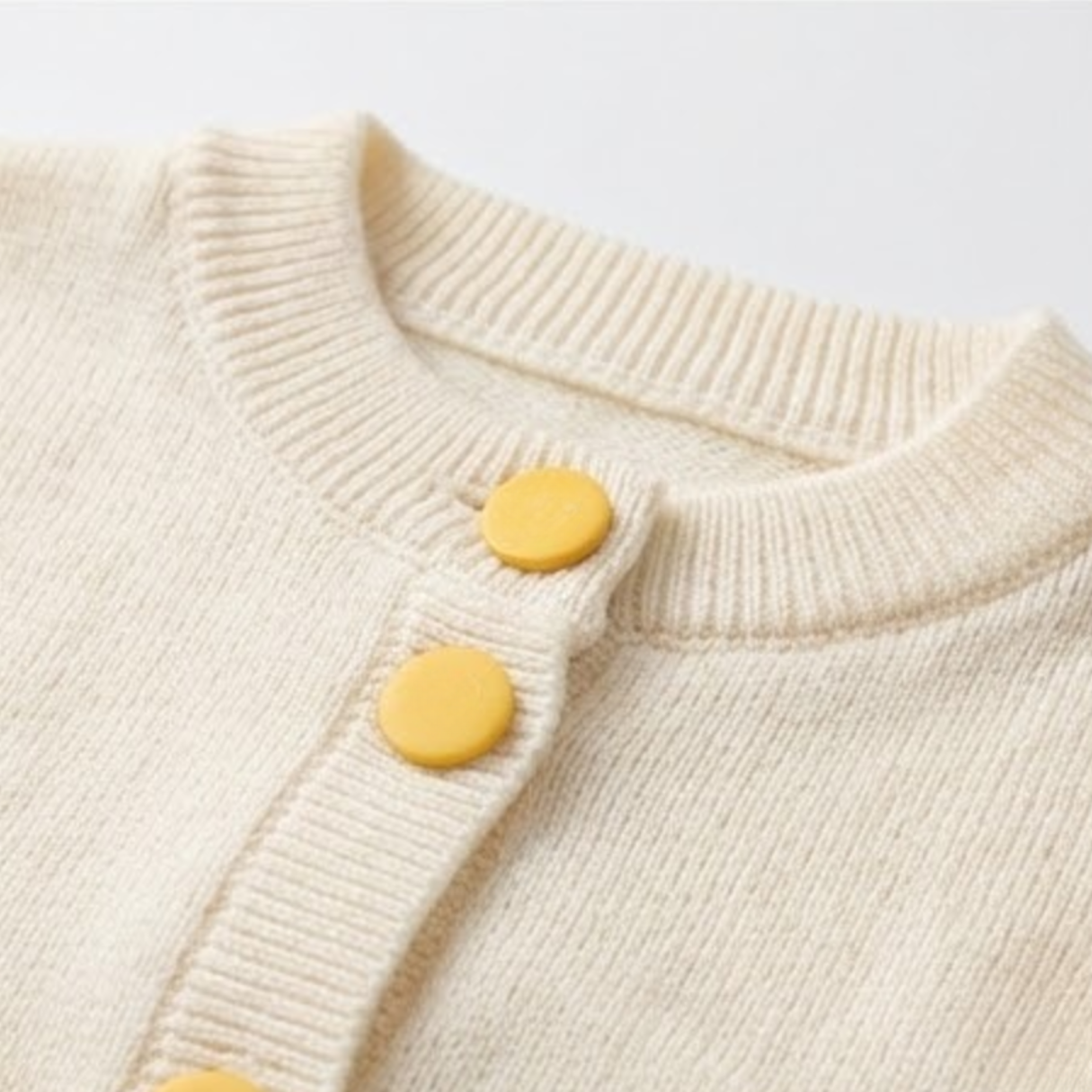 Sunflower knit cardigan and skirt set