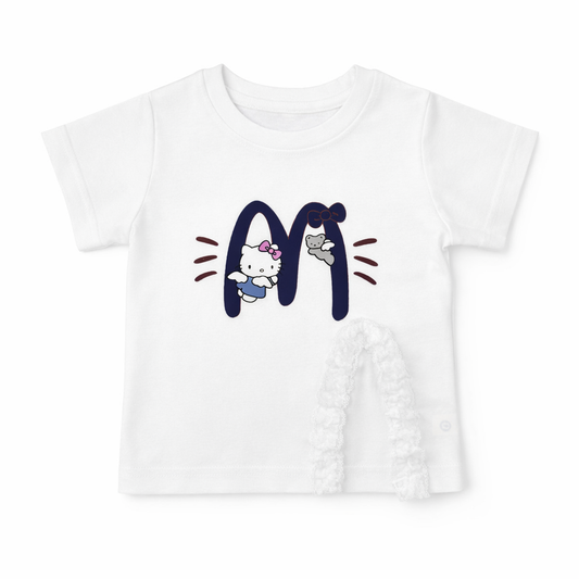'M' kitty Skirt Set