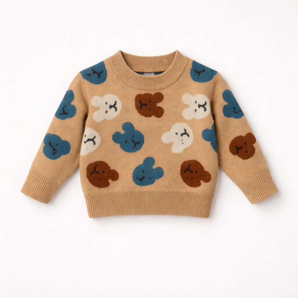 ⁠Bear Print Sweater
