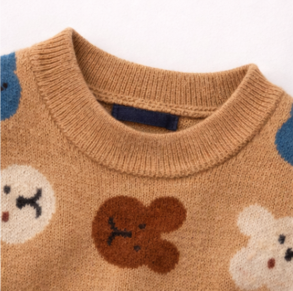 ⁠Bear Print Sweater