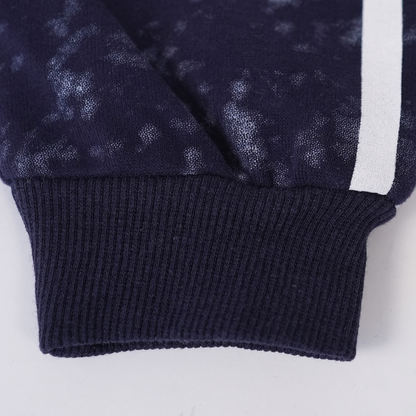 Navy Marble Tracksuit Set with bag