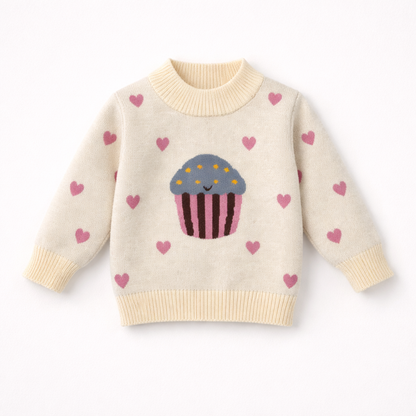Cream Cupcake Knit Sweater