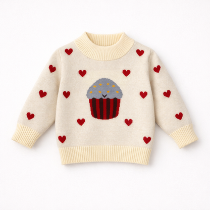 Cream Cupcake Knit Sweater