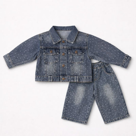 Star Dot Denim Set