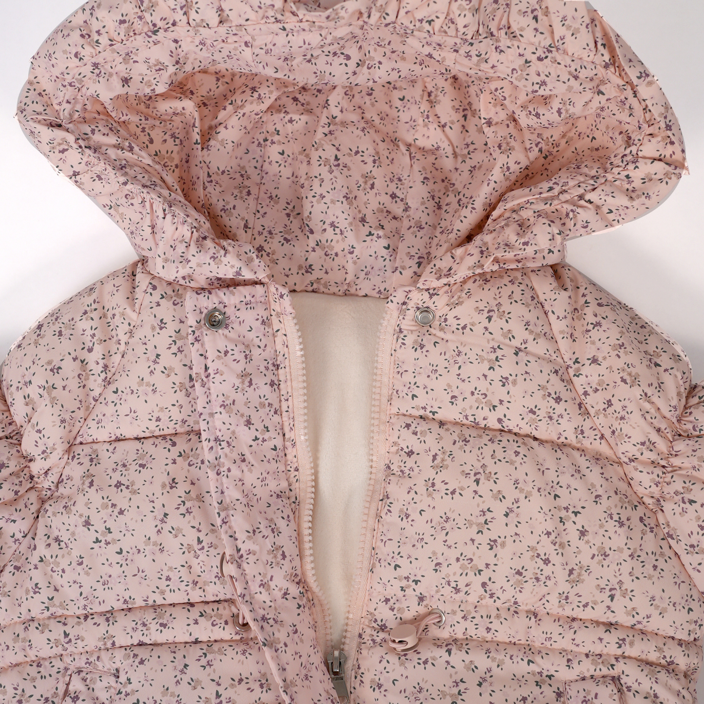 Floral Quilted Hooded Jacket