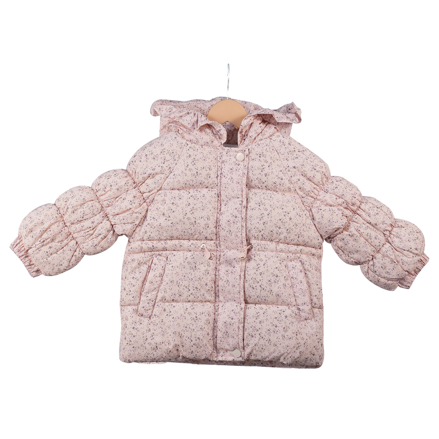 Floral Quilted Hooded Jacket