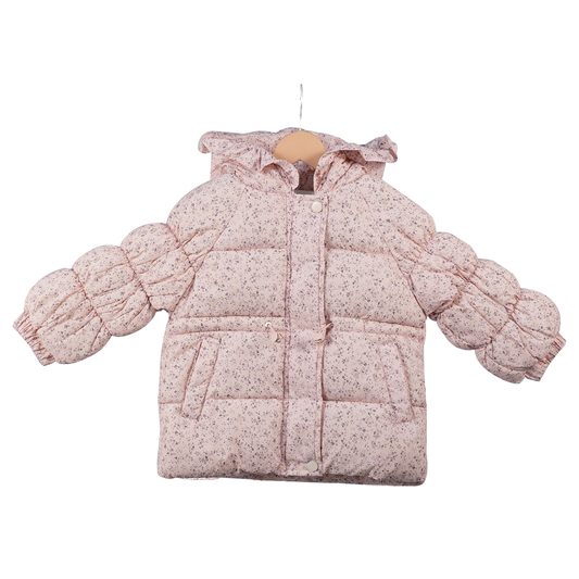 Floral Quilted Hooded Jacket