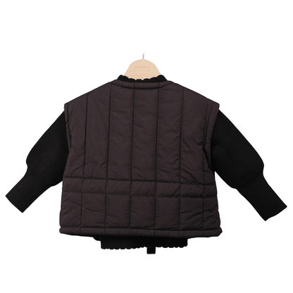 Quilted Wrap Jackets black