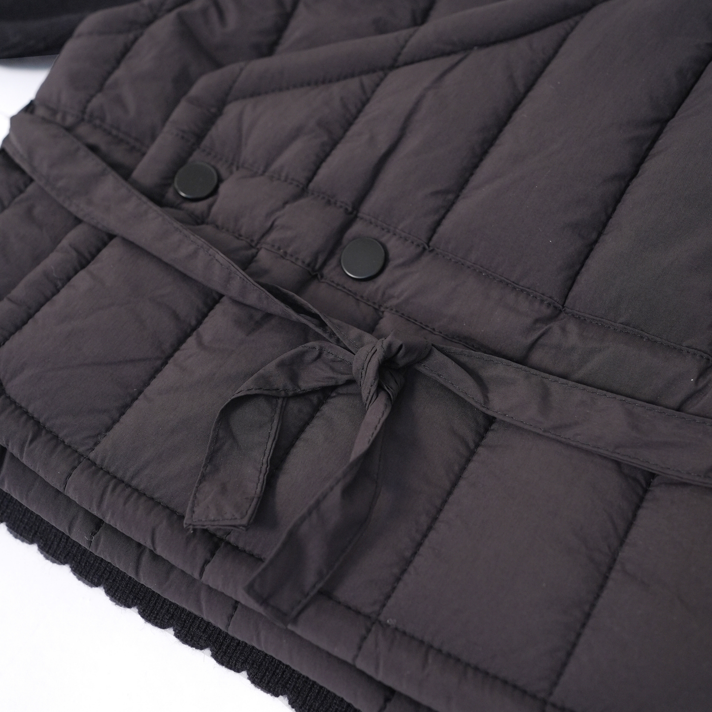Quilted Wrap Jackets black