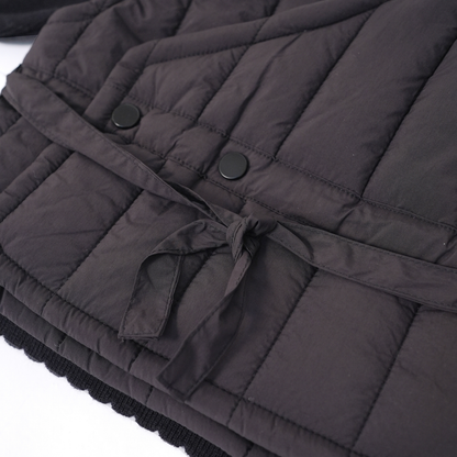 Quilted Wrap Jackets black