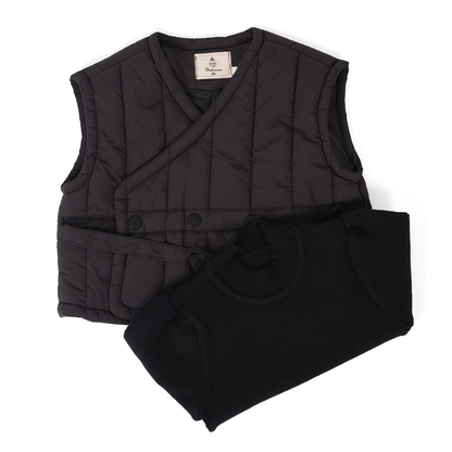 Quilted Wrap Jackets black