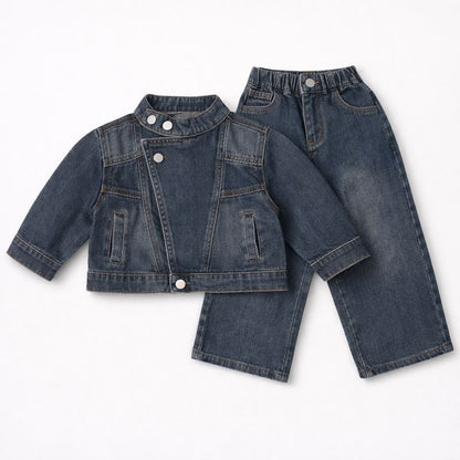 Button Denim Set