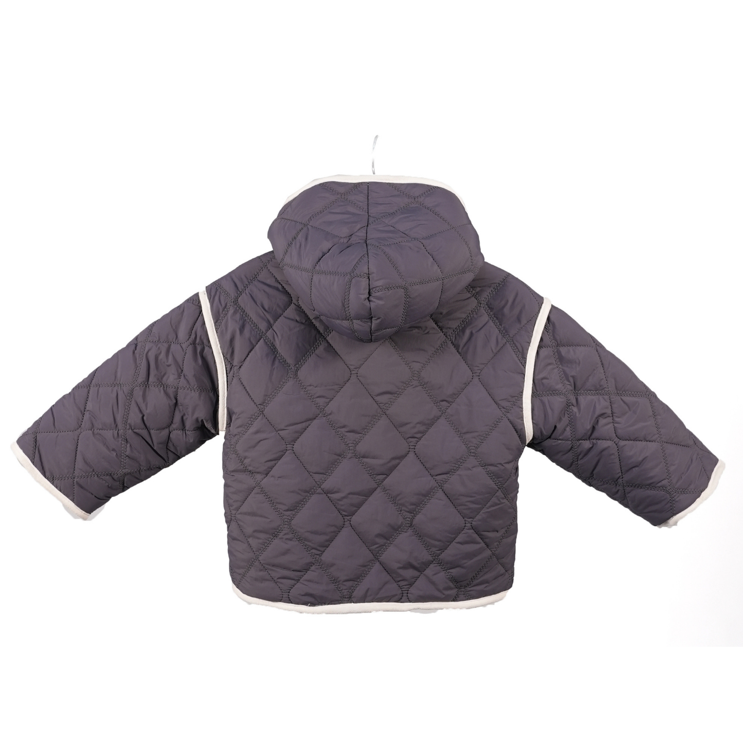 Blue Reversible Quilted Sherpa Jacket