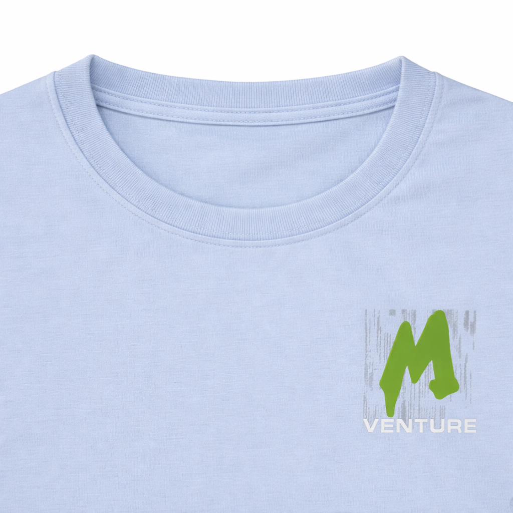 Light Blue “M Venture” Graphic T-Shirt