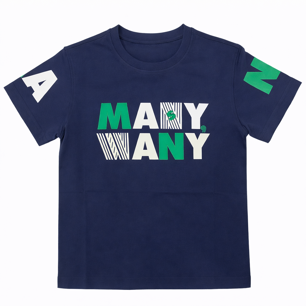 Boys Navy “Many & Many” Graphic T-Shirt