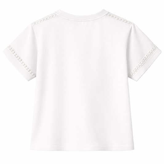 Ivory crochet Charm Pocket Tee
