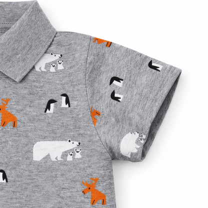 Animal Print Polo Tee