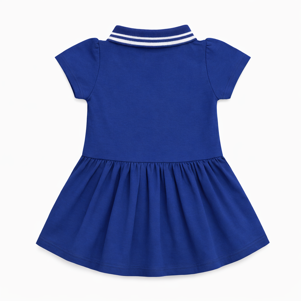 Navy Blue Polo Style Dress