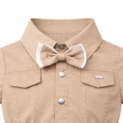 Sandstone Bow Utility Romper