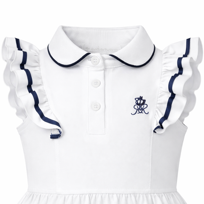 White Frill Collar Dress