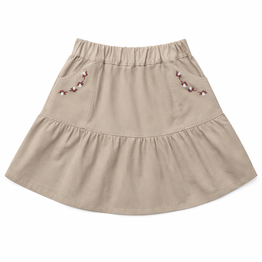 ⁠ ⁠Embroidered Pocket Skirt