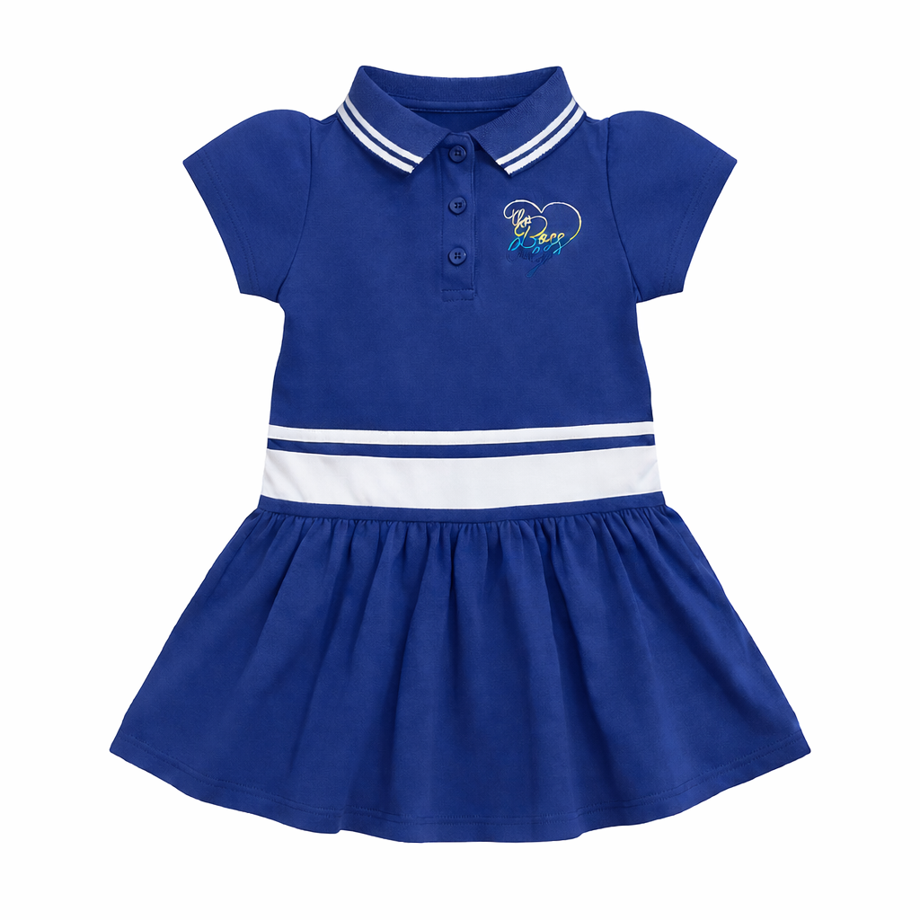 Navy Blue Polo Style Dress