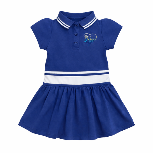 Navy Blue Polo Style Dress