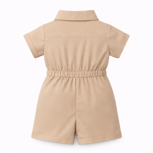 Sandstone Bow Utility Romper