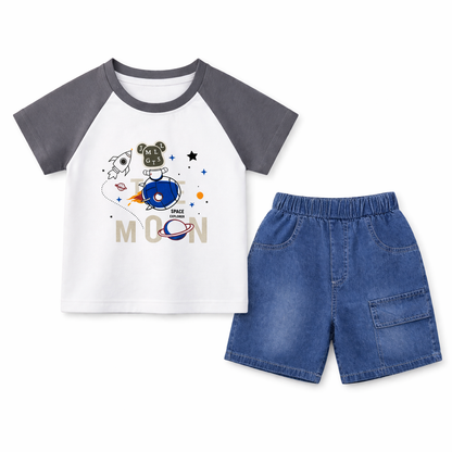 Space Explorer Grey Sleeve Co-ord Set