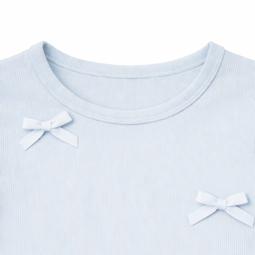 Applique Bow Detail Top