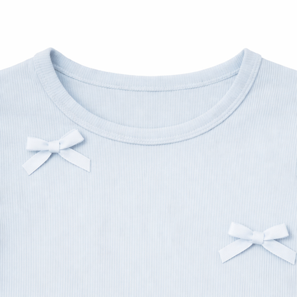 Applique Bow Detail Top