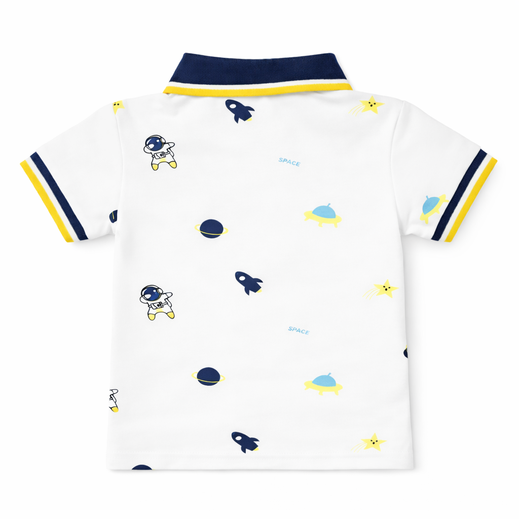 Space Print Polo Tee