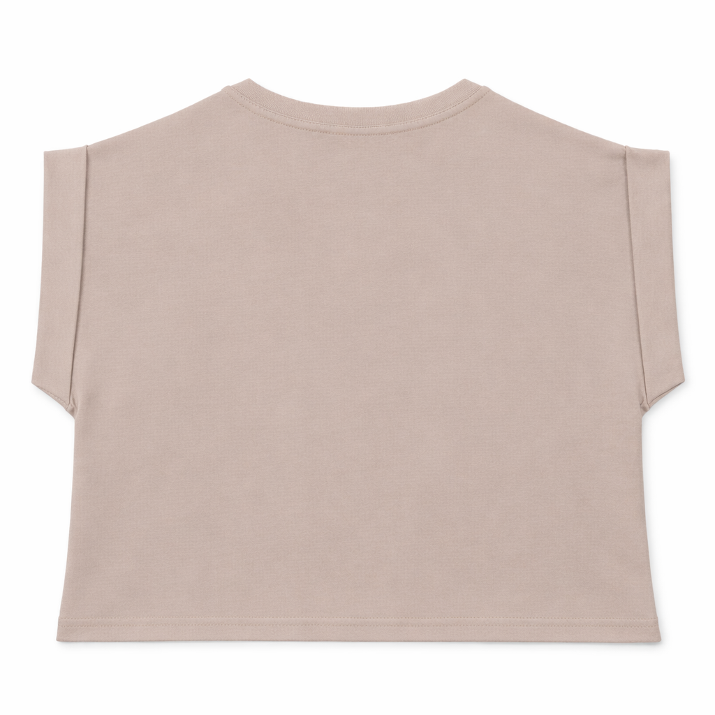 Beige Floral Appliqué Tee
