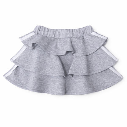Grey Fashion Skirt Coord Set