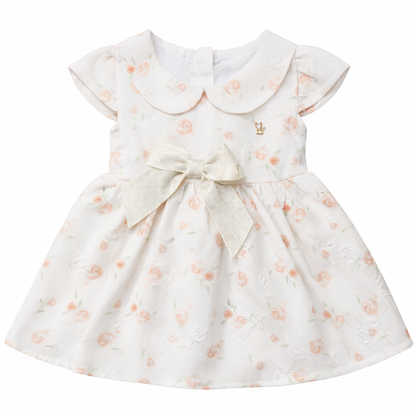 Ivory Floral Bow Dress