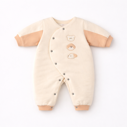 Bear Baby peach Romper Set