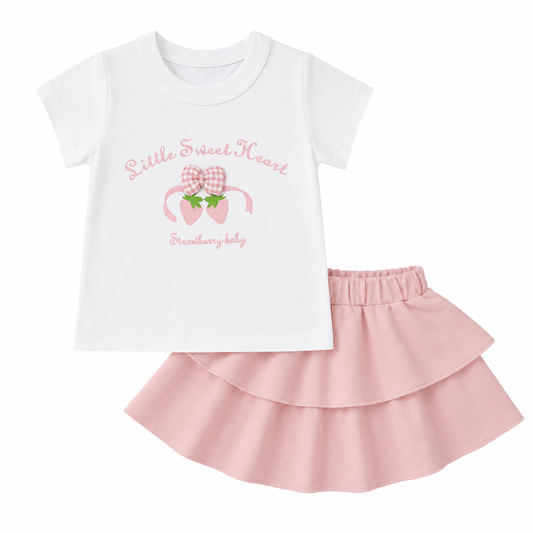 strawberry Skirt Set