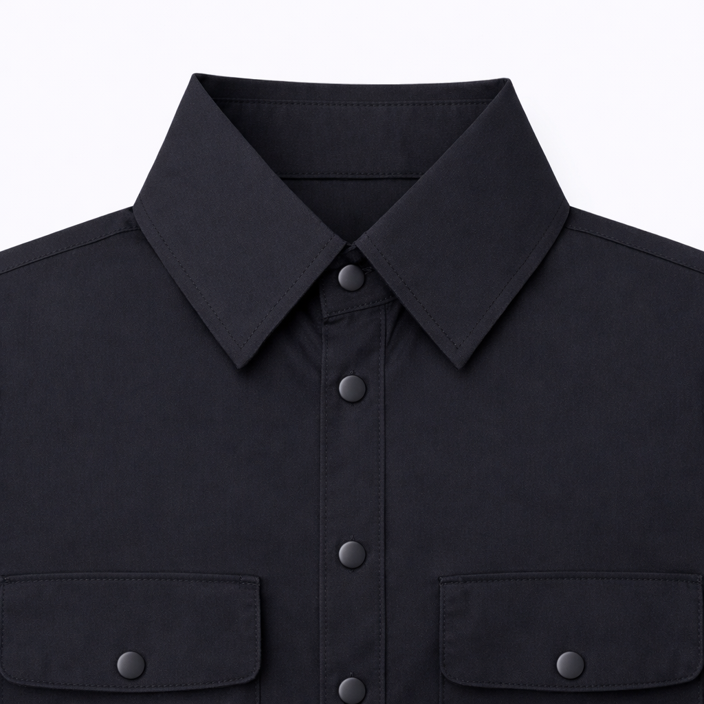Black Utility Pocket Shirt
