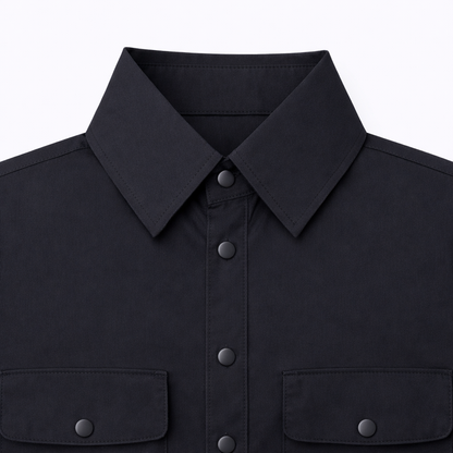 Black Utility Pocket Shirt