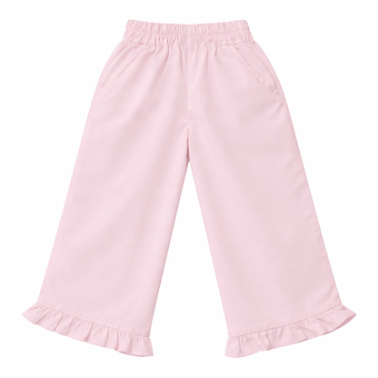 Blush pink ⁠Ruffle Top & Pant Set