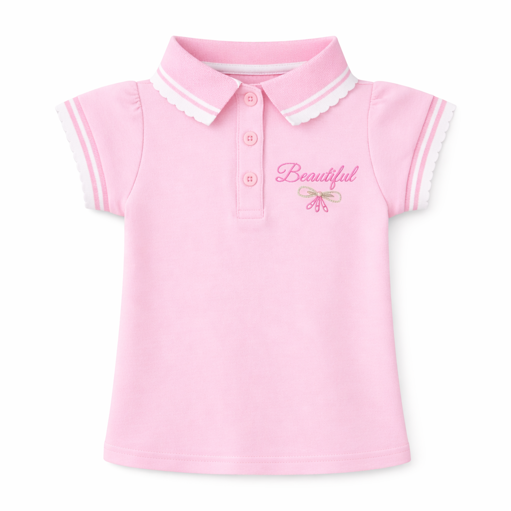 Beautiful Pink Polo Tee