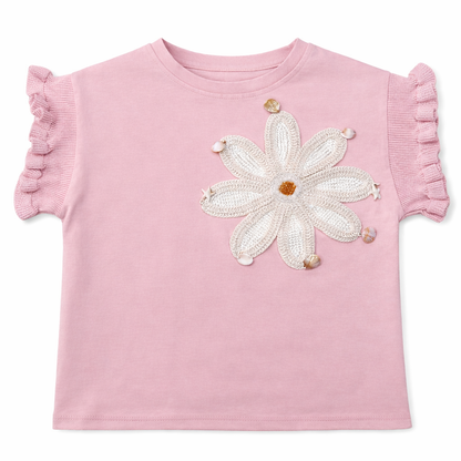 Blush Bloom Appliqué Tee